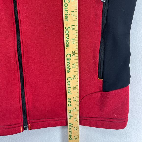 MOUNTAIN HARDWEAR Jacket Mens M Fleece Full Zip Hoodie Thumbholes Red - Picture 14 of 15